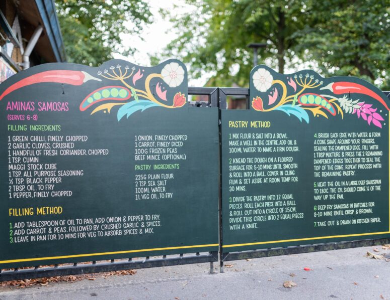 Painted menus St Pauls Community Cafe