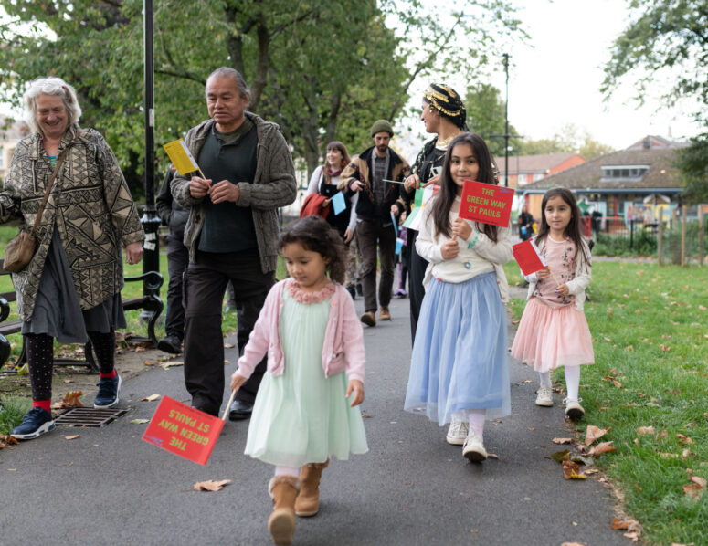 People Walking down the Greenway