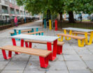 Colourful street furniture