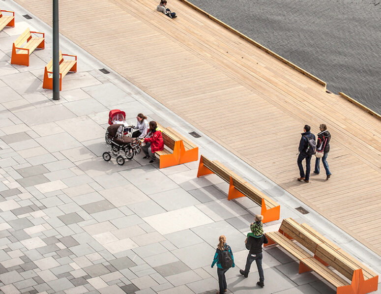 BLOC benches at Aker Brygge, Oslo