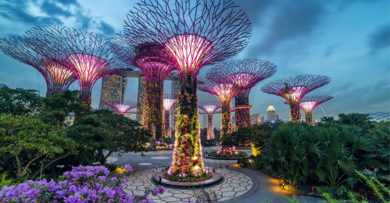 The Gardens by the Bay nature park in the Central Region of Singapore